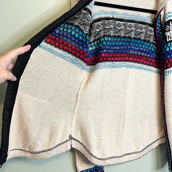 Alpaca Sweater Jacket Llama Soft Hooded cream Zip up Size M - Picture 6 of 10